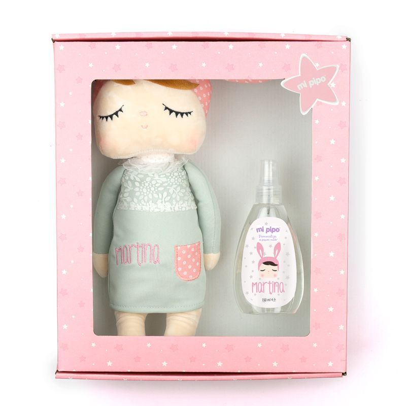Cajita Muñeca Metoo Angela Gris + Colonia personalizada - Imagen 2