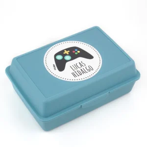 Cajita Porta Alimentos Consola Azul personalizada