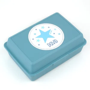 Cajita Porta Alimentos Estrella Azul personalizada