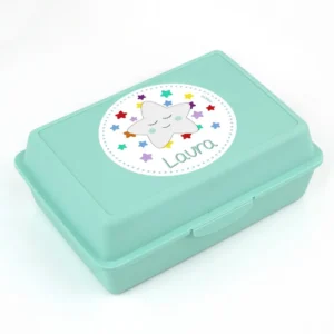 Cajita Porta Alimentos Estrella Sonrisa Menta personalizada