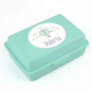 Cajita Porta Alimentos Globo Menta personalizada