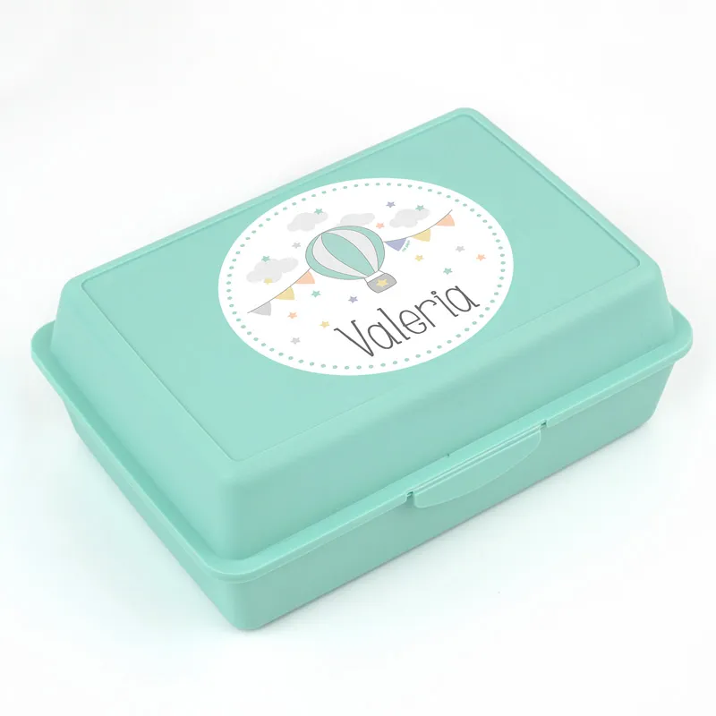 Cajita Porta Alimentos Globo Menta personalizada Cajita Porta Alimentos Globo Menta personalizada