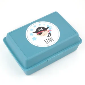 Cajita Porta Alimentos Pirata Azul personalizada