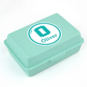 Cajita Porta Alimentos School Menta personalizada
