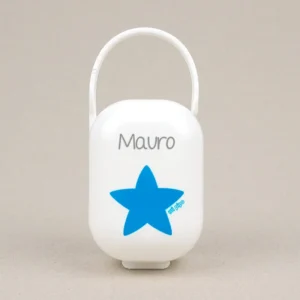Cajita Portachupetes Deco Estrella Pitufo Personalizada