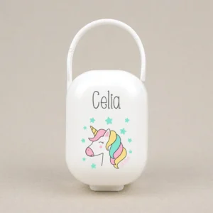 Cajita Portachupetes Deco Unicornio Personalizada