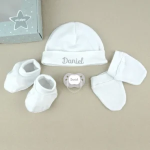 Cajita Set Recién Nacido Gris Personalizado