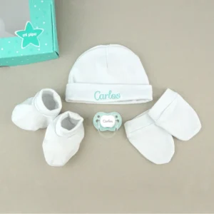 Cajita Set Recién Nacido Menta Personalizado