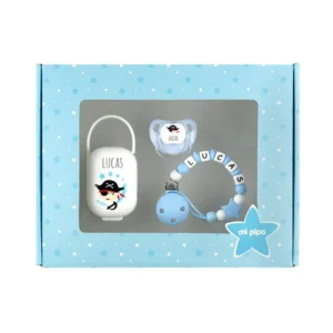 Cajita Top Pirata Azul Personalizada