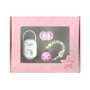 Cajita Top Unicornio Rosa Personalizada