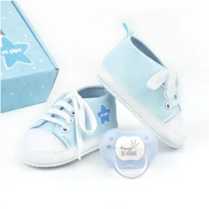 Cajita Zapatillas Azul, elige frase divertida