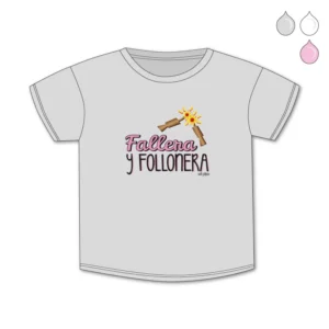 Camiseta Divertida Bebé Fallera y Follonera