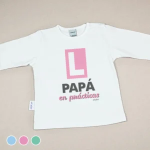 Camiseta Divertida Bebé Papá en prácticas