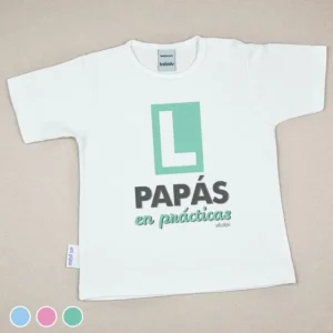 Camiseta Divertida Bebé PAPÁS en Prácticas