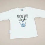 Camiseta o Sudadera Bebé y Niño/a Personalizada Cumpleaños Corona Azul