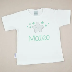 Camiseta o Sudadera Bebé y Niño/a Personalizada Estrella Sonrisa