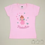 Camiseta o Sudadera Bebé y Niño/a Personalizada Hada Corazones
