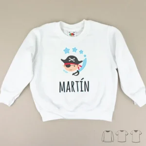 Camiseta o Sudadera Bebé y Niño/a Personalizada Pirata