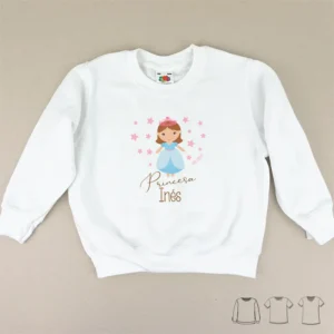 Camiseta o Sudadera Bebé y Niño/a Personalizada Princesa