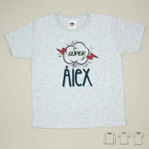 Camiseta o Sudadera Bebé y Niño/a Personalizada Súper Cómic