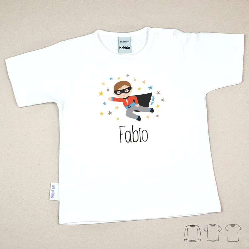 Camiseta o Sudadera Bebé y Niño/a Personalizada Superhéroe Camiseta o Sudadera Bebé y Niño/a Personalizada Superhéroe