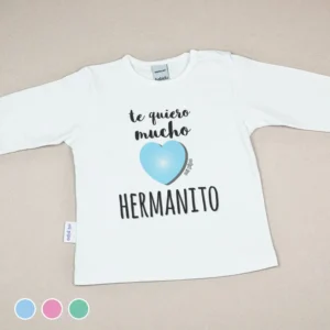 Camiseta o Sudadera Bebé y Niño/a Te quiero mucho Hermanito