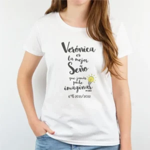 Camiseta Personalizada (nombre) Es la Mejor Seño que jamás pude imaginar (texto libre) Camiseta Personalizada (nombre) Es la Mejor Seño que jamás pude imaginar (texto libre)