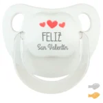Chupete Baby Deco Blanco Feliz San Valentín