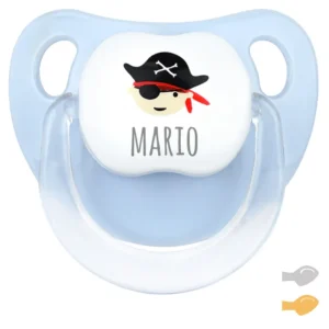 Chupete Baby Deco Pirata Azul Personalizado