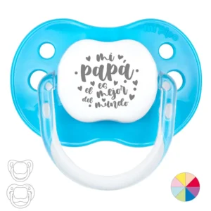 Chupete Divertido Mi papá es el mejor del mundo corazones lunares