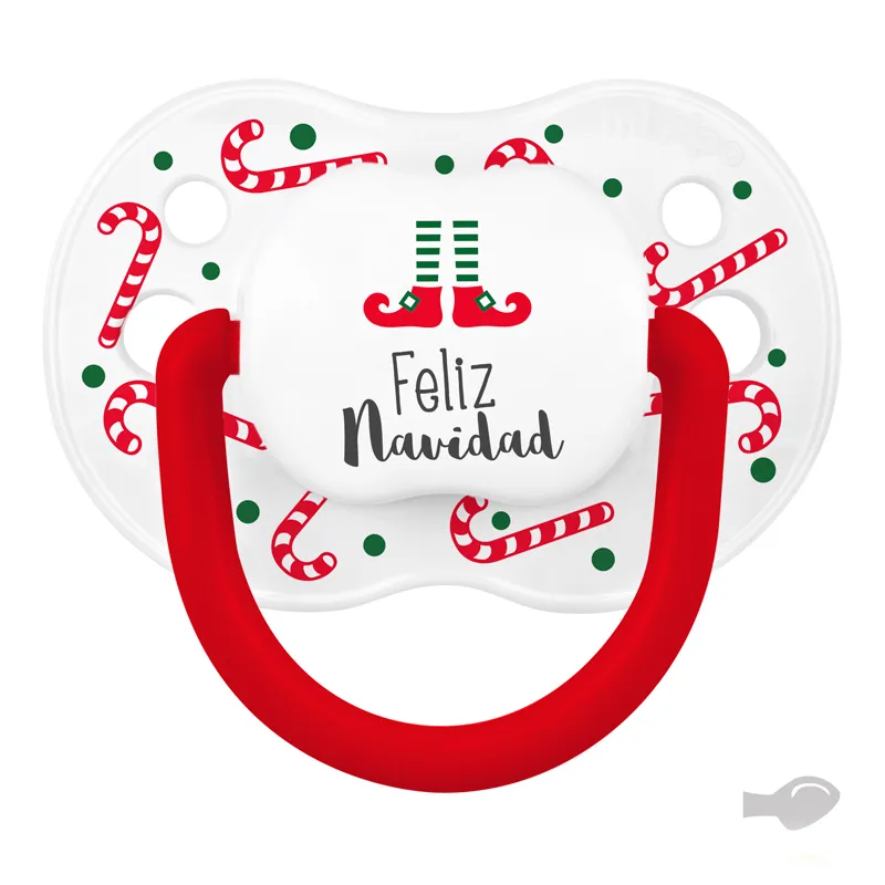 Chupete New Classic Deco Navidad Blanco Bastones, Feliz Navidad Chupete New Classic Deco Navidad Blanco Bastones, Feliz Navidad