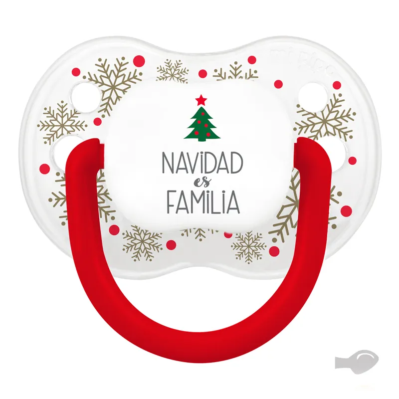 Chupete New Classic Deco Navidad Cristal Copos, Navidad es Familia Chupete New Classic Deco Navidad Cristal Copos, Navidad es Familia