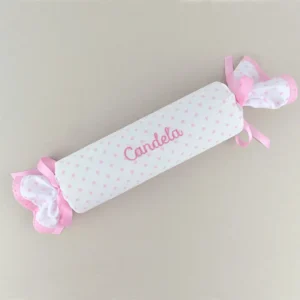 Cojín Antivuelco Caramelo Estrellas Rosa Personalizado, dibujo opcional