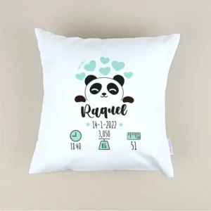 Cojin Datos Nacimiento Panda