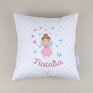 Cojín Hada corazones personalizado