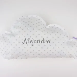 Cojín Nube Gris Handmade Personalizado