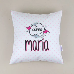 Cojín Súper Rosa personalizado