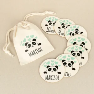 Discos Cumplemes Bebé Panda personalizados