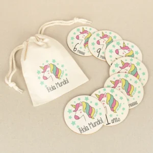 Discos Cumplemes Bebé Unicornio