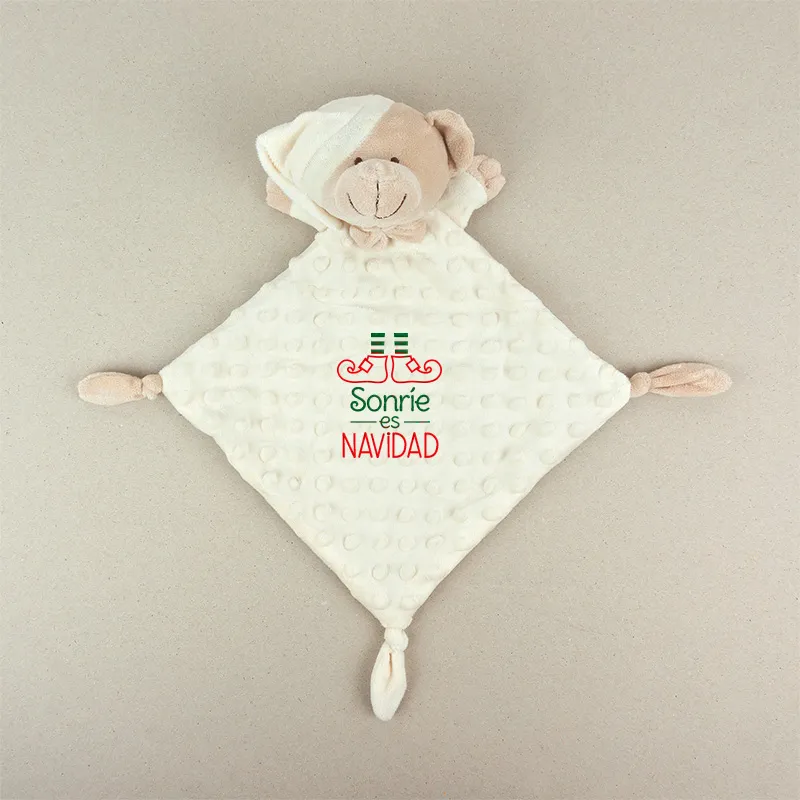 Dou Dou Clásico Beige Sonríe, es Navidad Elfo Dou Dou Clásico Beige Sonríe, es Navidad Elfo