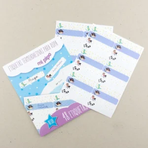 Etiquetas termoadhesivas para ropa 48u Blue