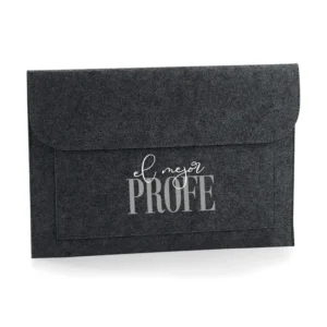 Funda Portátil Shopper fieltro Antracita El/La mejor + profesión