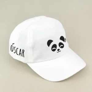 Gorra Junior Panda Blanca personalizada