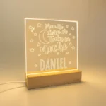 Lamparita Cuadrada Prometo dormir toda la noche personalizada