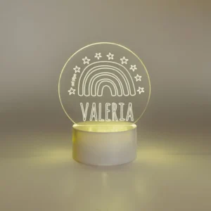 Lamparita redonda Arcoíris personalizada