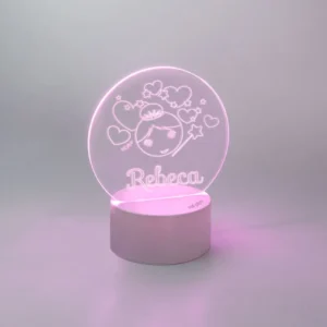 Lamparita redonda Hada personalizada