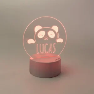Lamparita redonda Panda personalizada