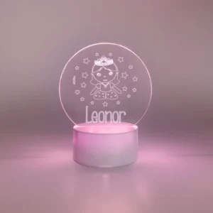 Lamparita redonda Princesa personalizada