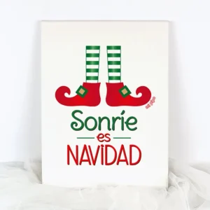 Lienzo Navidad Sonríe es Navidad