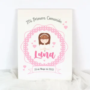 Lienzo Personalizado Comunión Niña